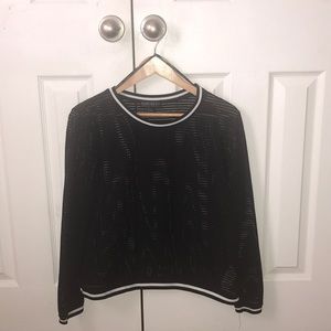 Black Mesh Forever 21 Long sleeve Shirt